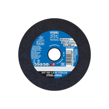 Pferd 4 x .040" Cut-Off Wheel, 5/8" A.H. - SG STEELOX - Type 1 69943